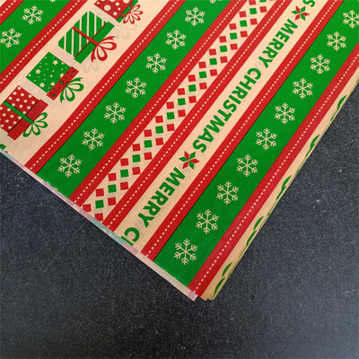 50X35CM Kraft Tissue Papir s višebojnim tiskom, 20 komada za umatanje darova, pribor za rođendanske božićne zabave