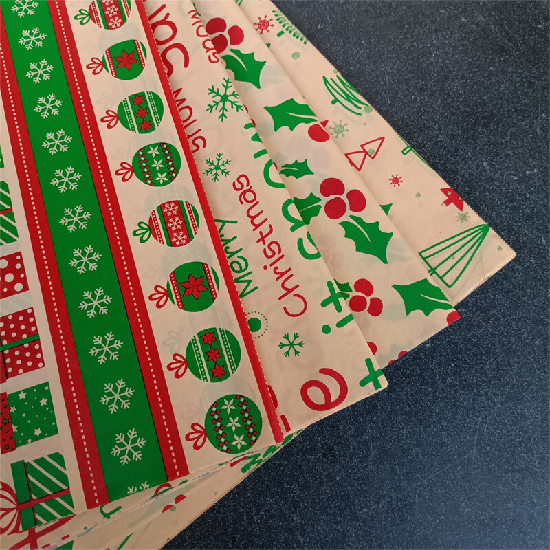 50X35CM Kraft Tissue Papir s višebojnim tiskom, 20 komada za umatanje darova, pribor za rođendanske božićne zabave