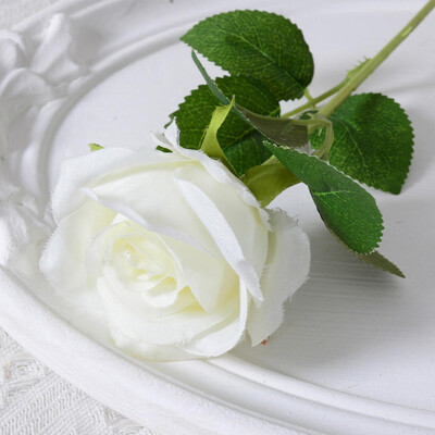 Dirbtinė raudono šilko rožių puokštė, netikra gėlė vestuvėms, namų stalo puošmena, Kalėdos, dovana Valentino dienai, 51 cm