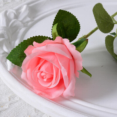 Dirbtinė raudono šilko rožių puokštė, netikra gėlė vestuvėms, namų stalo puošmena, Kalėdos, dovana Valentino dienai, 51 cm