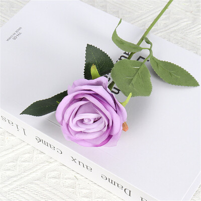 Dirbtinė raudono šilko rožių puokštė, netikra gėlė vestuvėms, namų stalo puošmena, Kalėdos, dovana Valentino dienai, 51 cm