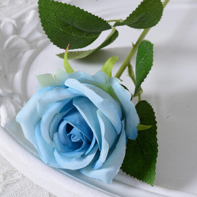 Dirbtinė raudono šilko rožių puokštė, netikra gėlė vestuvėms, namų stalo puošmena, Kalėdos, dovana Valentino dienai, 51 cm