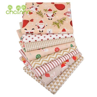 Chainho, Βαμβακερό ύφασμα με τυπωμένη υφή Twill, Ύφασμα συνονθύλευμα, Υλικό γεμίσματος ραπτικής DIY, Χριστουγεννιάτικη σειρά, Προδιαγραφές 2, CC239