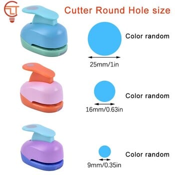 9/16/25 χιλιοστά Circle Round Hole Punch DIY Χειροποίητο εργαλείο κοπής χαρτιού Scrapbooking