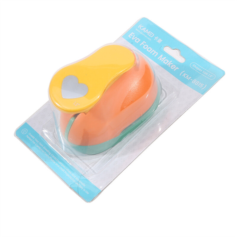 8/15/25/38/50 mm Atsitiktinių spalvų Širdies Punch "Pasidaryk pats" Reljefinis Punch Scrapbooking Mašinos Popieriaus pjovimo Skylės Punch Apvalus pjaustytuvas