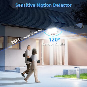 Solar Lights 234LED Solar Security Lights Outdoor Garden Motion Sensor 3 Modes Αδιάβροχο Split Solar Flood Wall Lights Garage