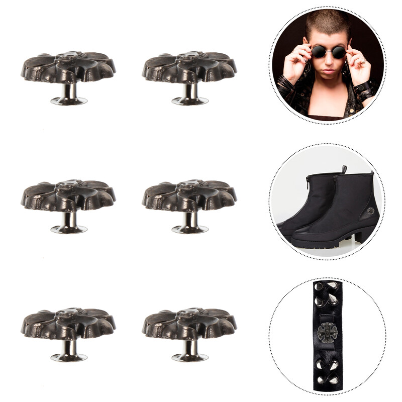 10 kompleta Remen Dekoracija Metalni ukrasi Križ Ghost Zakovice Legura Punk Šiljci DIY dodaci Okrugle glave za čavle Wacth