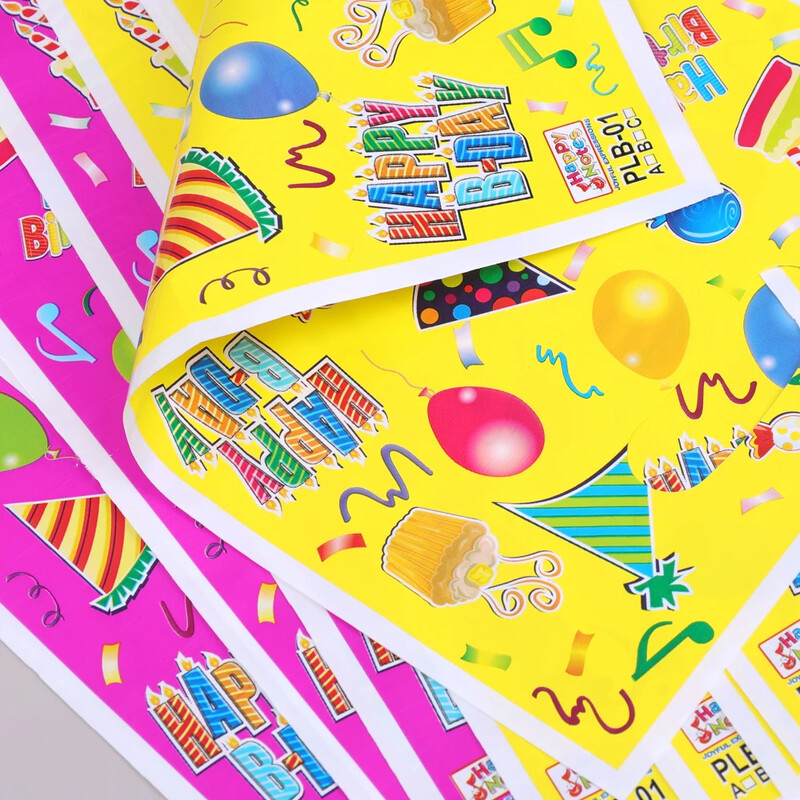 50/10 vnt Gimtadienio vakarėlio saldainių rankinė Vestuvės Spalvingų papuošimų krepšys Mielas plastikinis saldainių sausainis šokoladinis dovanų pakavimo maišelis