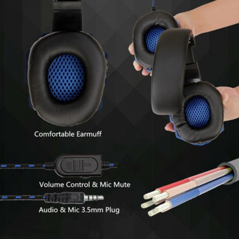 Căști de gaming Căști Deep Bass Stereo cu fir Gamer Căști Microfon pentru PS4 Telefon PC Laptop Xbox One Nintend Switch iPad