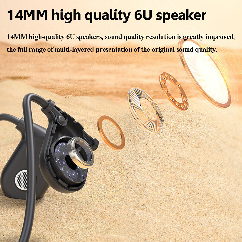 Кабелни слушалки с отворено ухо Слушалки за игри с въздушна проводимост 3,5 мм тип-c USB щепсел Стерео слушалки за компютър, лаптоп, мобилен телефон