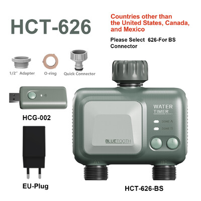 Reswat HCT-626 2-zásuvkový bezdrôtový zavlažovací časovač Bluetooth WiFi zavlažovací postrekovač mobilné ovládanie nastavenie záhradné zavlažovacie nástroje