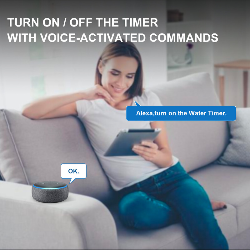Reswat HCT-626 2-zásuvkový bezdrôtový zavlažovací časovač Bluetooth WiFi zavlažovací postrekovač mobilné ovládanie nastavenie záhradné zavlažovacie nástroje