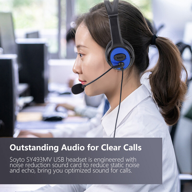 USB геймърски слушалки Регулируеми кабелни компютърни слушалки с микрофон Музикални геймърски слушалки за лаптоп компютър Skype офис