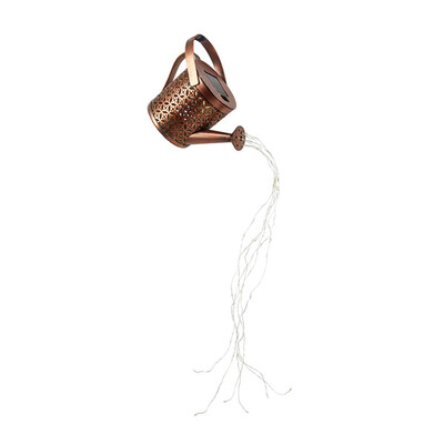 Dutá kovaná železná hviezdicová sprchová lampa, solárna krhlová kanvica, rozprávkové svetlo, záhradná dekorácia, sprcha a svetlo, dekorácie na trávnik a nádvorie