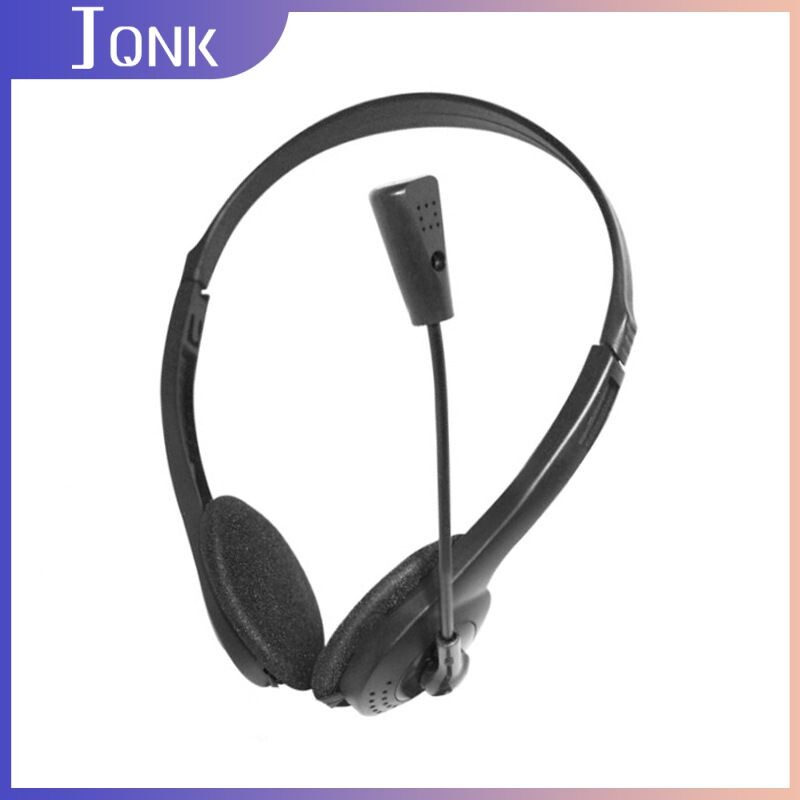 3,5 mm vadu stereoaustiņas trokšņus slāpējošas austiņas ar mikrofonu, regulējamu galvas stīpu personālajam klēpjdatoram Klientu apkalpošanas mikrofons