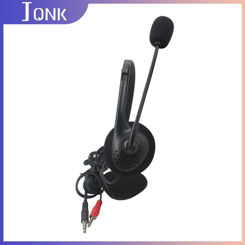 3,5 mm vadu stereoaustiņas trokšņus slāpējošas austiņas ar mikrofonu, regulējamu galvas stīpu personālajam klēpjdatoram Klientu apkalpošanas mikrofons