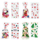 50 vnt. Linksmų Kalėdų saldainių krepšys Kalėdų eglutės sausainių sausainių pakuotės maišelis Kalėdų puošmena 2024 dovanų maišelis, skirtas vaikų vakarėlio reikmenims