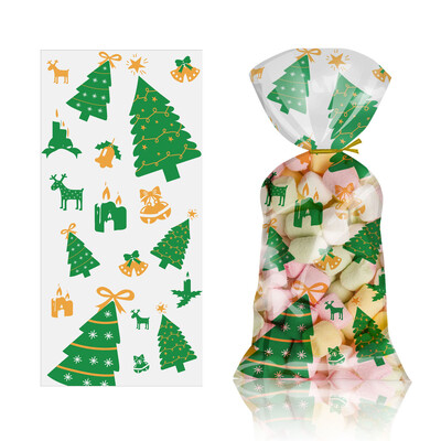 50 vnt. Linksmų Kalėdų saldainių krepšys Kalėdų eglutės sausainių sausainių pakuotės maišelis Kalėdų puošmena 2024 dovanų maišelis, skirtas vaikų vakarėlio reikmenims