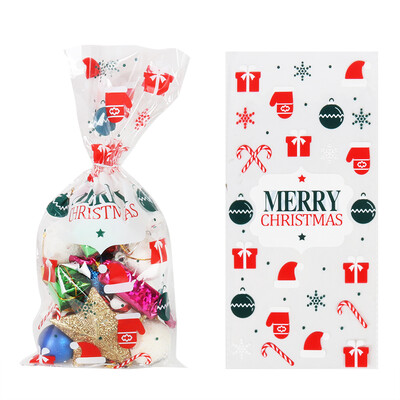 50 vnt. Linksmų Kalėdų saldainių krepšys Kalėdų eglutės sausainių sausainių pakuotės maišelis Kalėdų puošmena 2024 dovanų maišelis, skirtas vaikų vakarėlio reikmenims