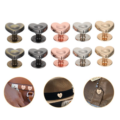 20 бр. Багажни крака Декорации на калъф за мобилен телефон Занаятчийски шпилки Бутон във формата на сърце Нит Цинкова сплав Направи си сам Комплект винтове
