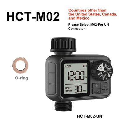 Eshico HCT-M02 vandens laikmatis Naujausias sodo purkštuvas su rankiniu / automatiniu 2 laistymo režimais, tinkamas įvairioms lauko scenoms