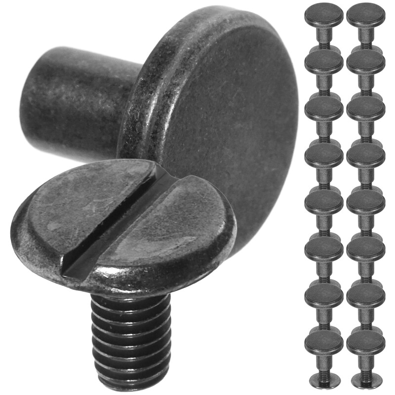 20 buc Șuruburi pentru cont de mână Kit de nituri pentru fabricare Păr scurt Nituri rotunde Spițe din aliaj de zinc pentru accesorii pentru genți de îmbrăcăminte