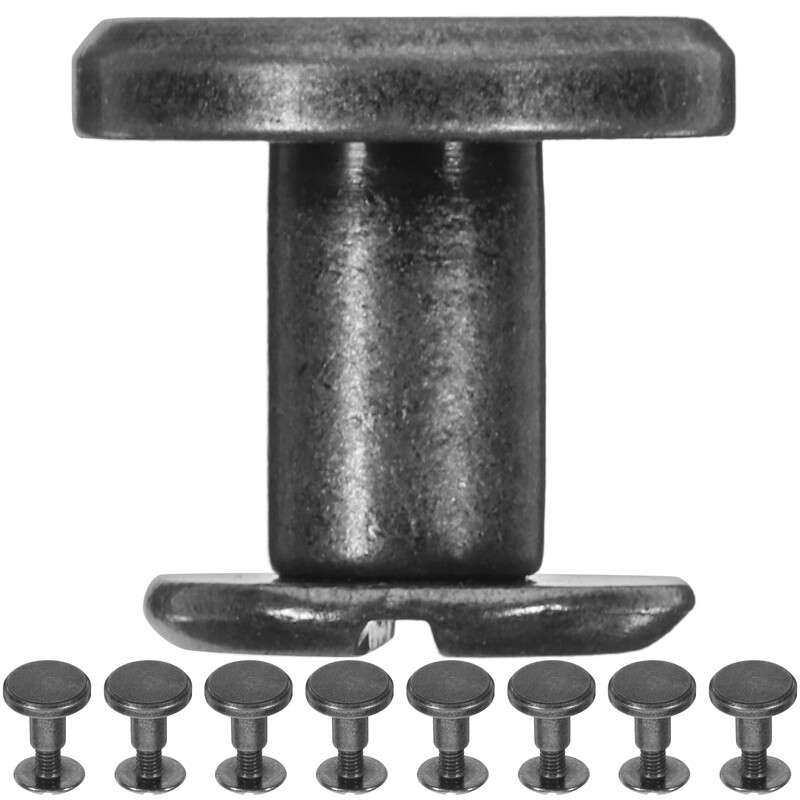 20 buc Șuruburi pentru cont de mână Kit de nituri pentru fabricare Păr scurt Nituri rotunde Spițe din aliaj de zinc pentru accesorii pentru genți de îmbrăcăminte