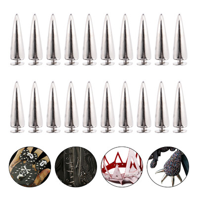 20 ks DIY nitov, punkové nity, módne nity, punkové doplnky na oblečenie, tašky, džínsy (7x21 mm v tvare papriky)