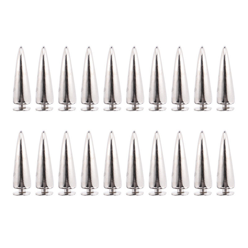 20 ks DIY nitov, punkové nity, módne nity, punkové doplnky na oblečenie, tašky, džínsy (7x21 mm v tvare papriky)
