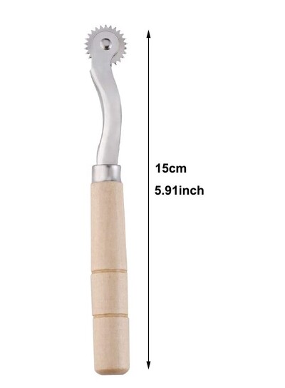 Kožni kotačić za crtanje Kotačić za šivanje Alat za šivanje Kotačić za crtanje vrhova igle Set kotačića za crtanje s drvenom drškom