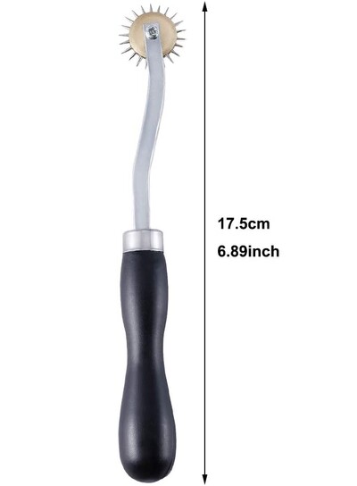 Kožni kotačić za crtanje Kotačić za šivanje Alat za šivanje Kotačić za crtanje vrhova igle Set kotačića za crtanje s drvenom drškom