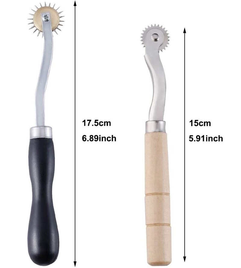 Kožni kotačić za crtanje Kotačić za šivanje Alat za šivanje Kotačić za crtanje vrhova igle Set kotačića za crtanje s drvenom drškom