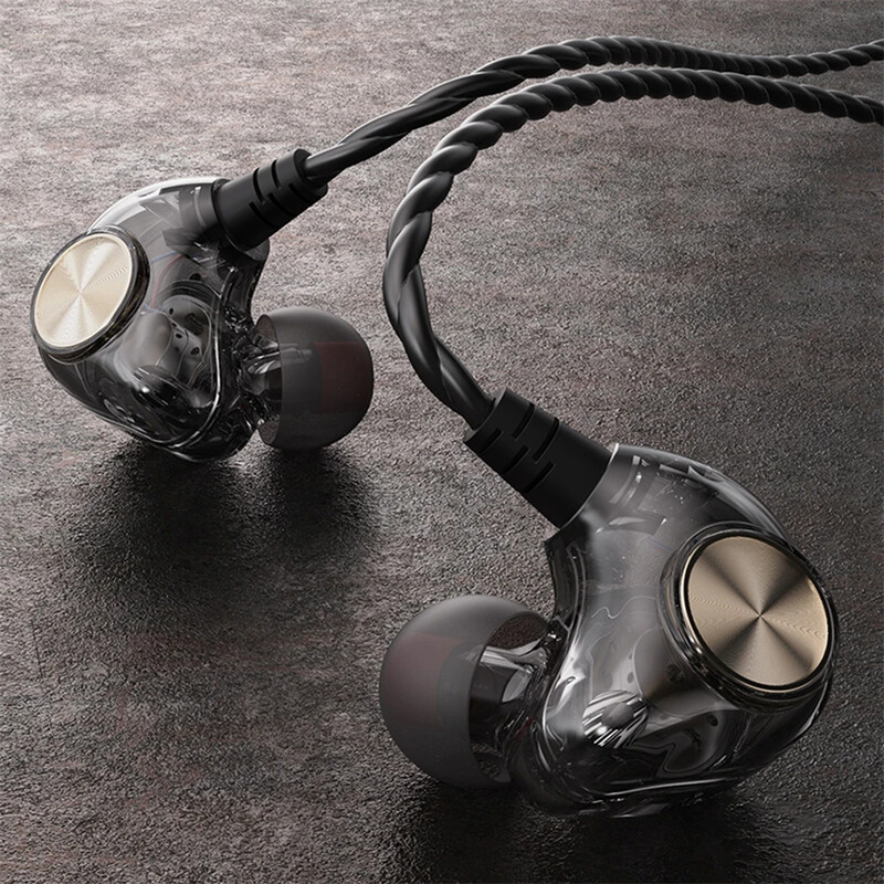Căști cu fir K1 Căști intraauriculare cu microfon, mufă de 3,5 mm, căști HIFI cu reducere a zgomotului, pentru telefoane, tablete, laptop