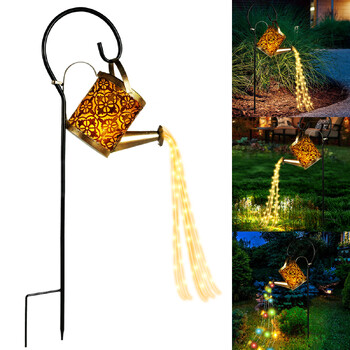 Solar Watering Can Light 36 LED Fairy Lights Αδιάβροχο βραστήρα String Lamp Κρεμαστό ηλιακό φανάρι Διακόσμηση εξωτερικού χώρου κήπου 2023