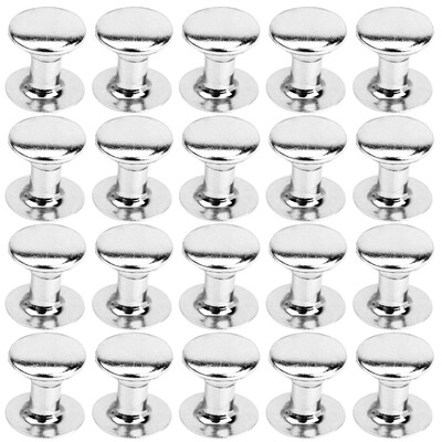 100 db 6 mm-es fém szegecsek ruhadarabokhoz.