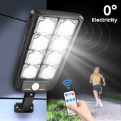 100/200LED solárne pouličné osvetlenie IP65 vodotesné solárne vonkajšie svetlá so senzorom pohybu solárne nástenné svetlo s diaľkovým ovládaním pre záhradu a dvor