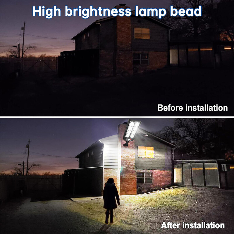 100/200LED solárne pouličné osvetlenie IP65 vodotesné solárne vonkajšie svetlá so senzorom pohybu solárne nástenné svetlo s diaľkovým ovládaním pre záhradu a dvor