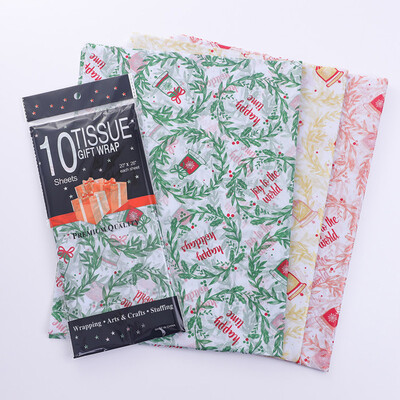 10 listova/vrećica Božićni rukotvorinski papir za zamatanje Poklon kutija Diy Print Girlanda Ukrasni Snowpear Papir Scrapbooking Festival Decor