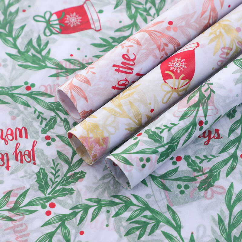 10 listova/vrećica Božićni rukotvorinski papir za zamatanje Poklon kutija Diy Print Girlanda Ukrasni Snowpear Papir Scrapbooking Festival Decor