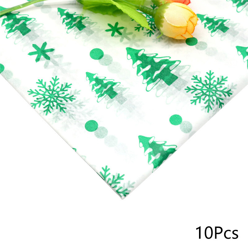 10 listova/vrećica Božićni rukotvorinski papir za zamatanje Poklon kutija Diy Print Girlanda Ukrasni Snowpear Papir Scrapbooking Festival Decor