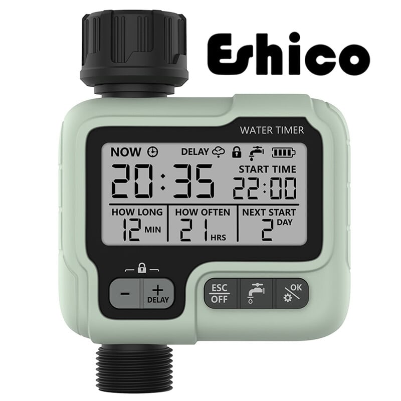 Eshico HCT-322 Automatický zavlažovací časovač Záhradný digitálny zavlažovací systém Inteligentný zavlažovač používaný vonku na úsporu vody a času