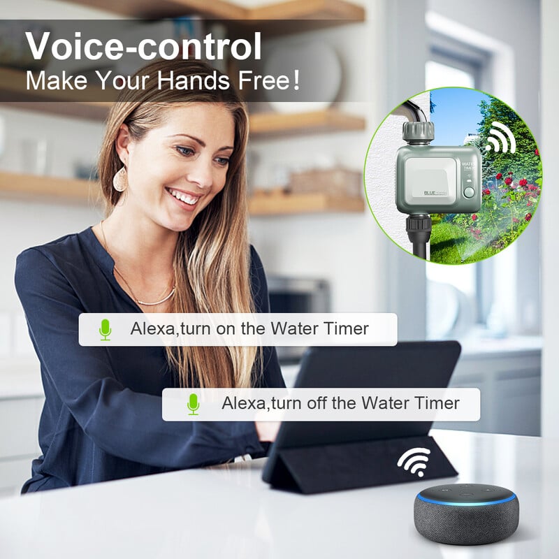 Cronometru fără fir Eshico-Smart, control prin aplicație mobilă, gazon de grădină în aer liber, sistem de irigare a plantelor, cu baterie, HCT-622