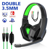 Professzionális Gamer fejhallgató Super Bass Fülre helyezhető számítógépes játékfejhallgató Zajszűrő fülhallgató PS4 PS5 PC laptophoz