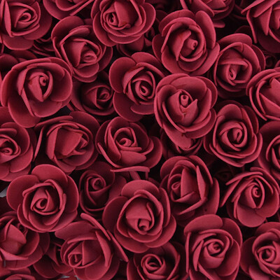 100/300 db 3 cm-es hab rózsa művirágok fej mackó rózsák kézzel készített barkács ajándék dekoráció esküvői Valentin nap otthoni dekoráció