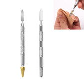 Dvigubo odinio krašto alyvos klijavimo dažų rašiklis aplikatorius Greitas dažų volelis skirtas odiniams amatų įrankiams.