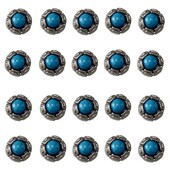 20 vnt Mini turkio spalvos dekoratyvinė sagtis, odinė kniedės „pasidaryk pats“ odinė dekoratyvinė sagtis, skirta „pasidaryk pats“ amatinei odai