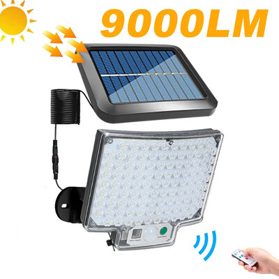 LED solarna podijeljena zidna svjetiljka 3 načina vodootporne svjetiljke sa senzorom pokreta Vrtna ulična rasvjeta Solarna svjetiljka za sigurnosnu zidnu svjetiljku u vrtu