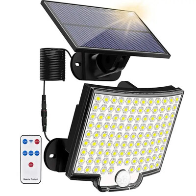 Solárne LED delené nástenné svietidlo s 3 režimami, vodotesné, so senzorom pohybu, záhradné pouličné osvetlenie, solárne svietidlo pre záhradné bezpečnostné nástenné svietidlo