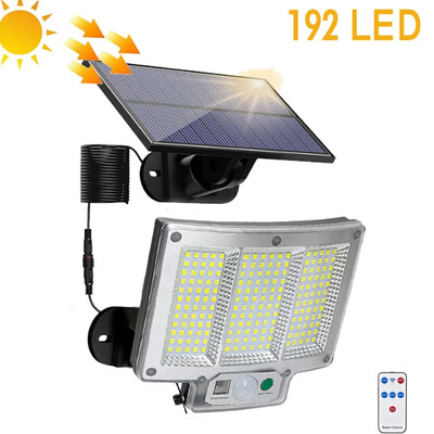 Solárne LED delené nástenné svietidlo s 3 režimami, vodotesné, so senzorom pohybu, záhradné pouličné osvetlenie, solárne svietidlo pre záhradné bezpečnostné nástenné svietidlo