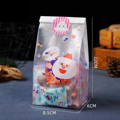 50 buc. Saci de ambalare Nougat de Anul Nou Crăciun Petrecere de Anul Nou Moș Crăciun Elk Om de zăpadă Biscuiți Pungă de plastic Materiale de Crăciun Saci dulci